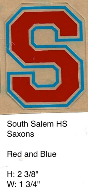 Salem Saxons HS (OR) Red S outlined in light blue